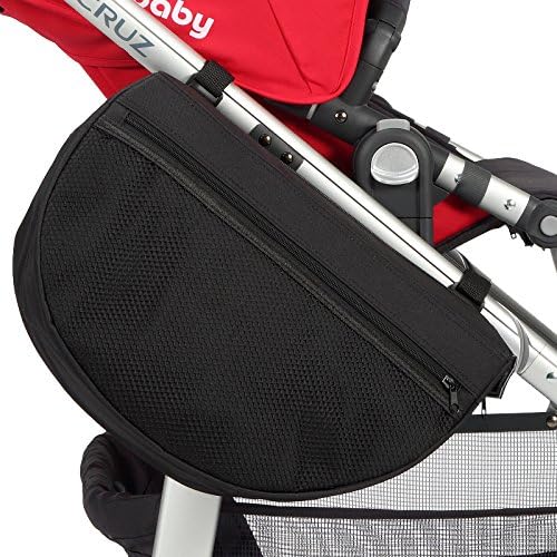 Insulated Stroller Organizer, Side Sling Stroller Saddle Bag, Black - Premium Insulated and Durable Gray Film Lining