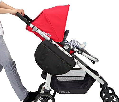Insulated Stroller Organizer, Side Sling Stroller Saddle Bag, Black - Premium Insulated and Durable Gray Film Lining