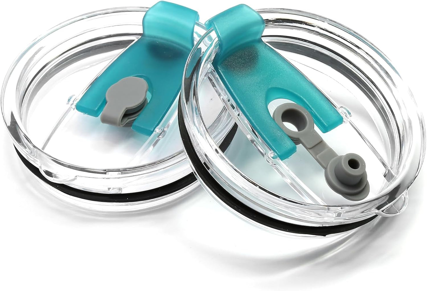 2 Pcs Black 20oz Tumbler Flip Lid | Plastic Cups Lids, Water Bottle Lid Replacement, Spill Proof, For Travel Cup Mug Bottle