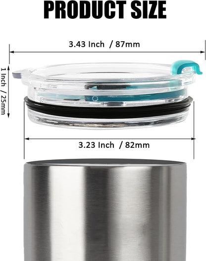 2 Pcs Black 20oz Tumbler Flip Lid | Plastic Cups Lids, Water Bottle Lid Replacement, Spill Proof, For Travel Cup Mug Bottle