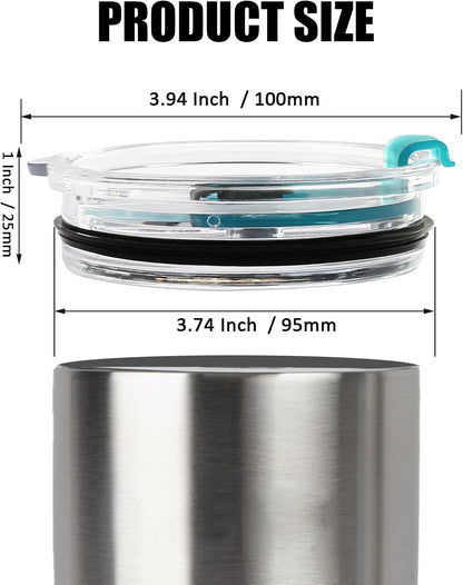 2 Pcs Black 20oz Tumbler Flip Lid | Plastic Cups Lids, Water Bottle Lid Replacement, Spill Proof, For Travel Cup Mug Bottle