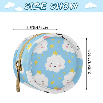 Cute White Clouds Baby Pacifier Holder Case, Dustproof Portable Storage Box for Diaper Bag Purse, Pacifier Storage Container for Boys & Girls