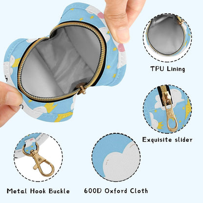 Cute White Clouds Baby Pacifier Holder Case, Dustproof Portable Storage Box for Diaper Bag Purse, Pacifier Storage Container for Boys & Girls