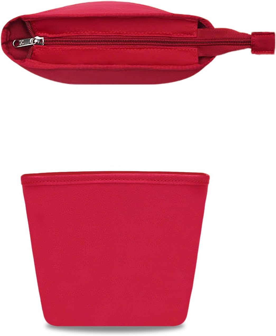 Satin Purse Organizer Insert for Bucket Bag, Silky Polyester Handbag Liner, Lightweight Structured Purse Shaper for Woment,pink medium