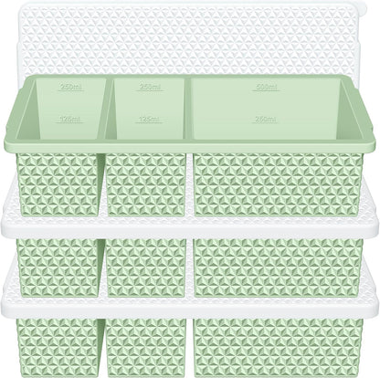 6 Pack-Silicone Freezer Tray with Lid-Stackable Soup Freezer Container Molds,2-Cup Ice Cube Trays for Perfect Portion Control,Food Storage & Meal Prep,Oven & Dishwasher Safe