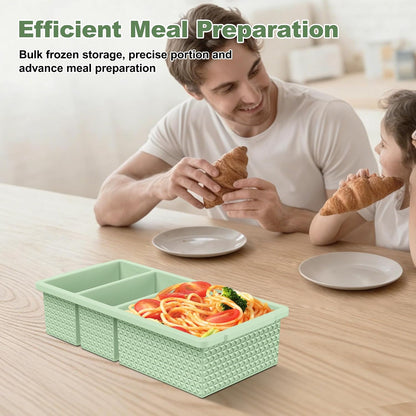 6 Pack-Silicone Freezer Tray with Lid-Stackable Soup Freezer Container Molds,2-Cup Ice Cube Trays for Perfect Portion Control,Food Storage & Meal Prep,Oven & Dishwasher Safe