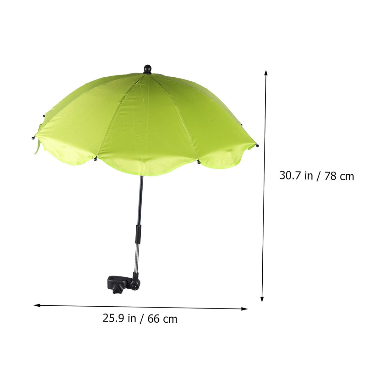 Adjustable Baby Stroller Umbrella Clip-on Sunshade High UPF 50 Protects Against Rays Suitable for Pushchair Bike