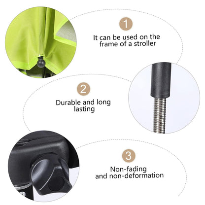 Adjustable Baby Stroller Umbrella Clip-on Sunshade High UPF 50 Protects Against Rays Suitable for Pushchair Bike