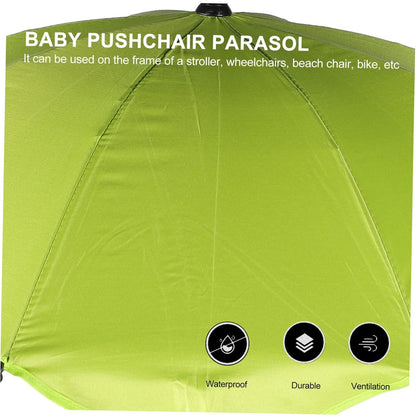 Adjustable Baby Stroller Umbrella Clip-on Sunshade High UPF 50 Protects Against Rays Suitable for Pushchair Bike