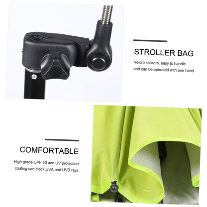 Adjustable Baby Stroller Umbrella Clip-on Sunshade High UPF 50 Protects Against Rays Suitable for Pushchair Bike