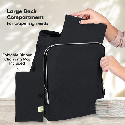 Portable Diaper Changing Pad and Diaper Bag Backpack - Waterproof Foldable Baby Changing Mat - Waterproof Multi Function Baby Travel Bags - Diaper Changing Station- Travel Diaper Change Pad