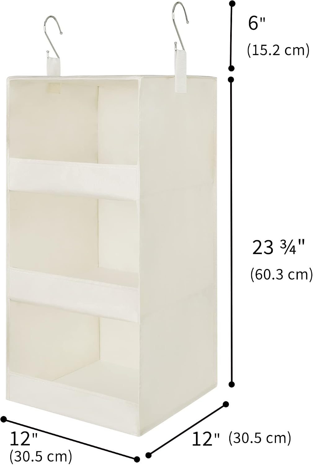 Bundle of 1-Pack Hanging Organizer with Pockets & 1-Pack Closet Hanging Shelves