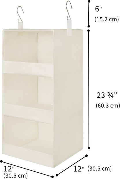 Bundle of 1-Pack Hanging Organizer with Pockets & 1-Pack Closet Hanging Shelves