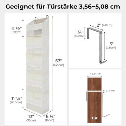 Bundle of 1-Pack Hanging Organizer with Pockets & 1-Pack Closet Hanging Shelves