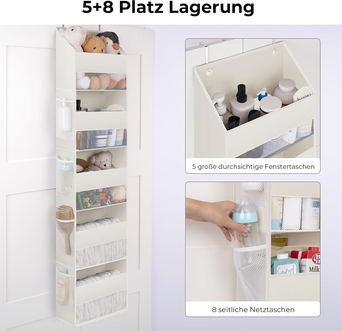 Bundle of 1-Pack Hanging Organizer with Pockets & 1-Pack Closet Hanging Shelves