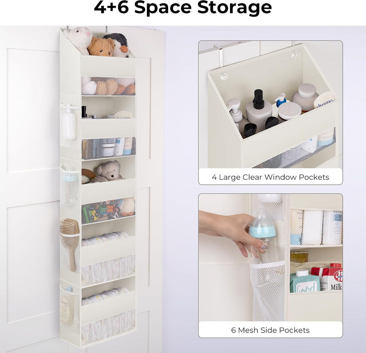 Bundle of 1-Pack Hanging Organizer with Pockets & 1-Pack Closet Hanging Shelves