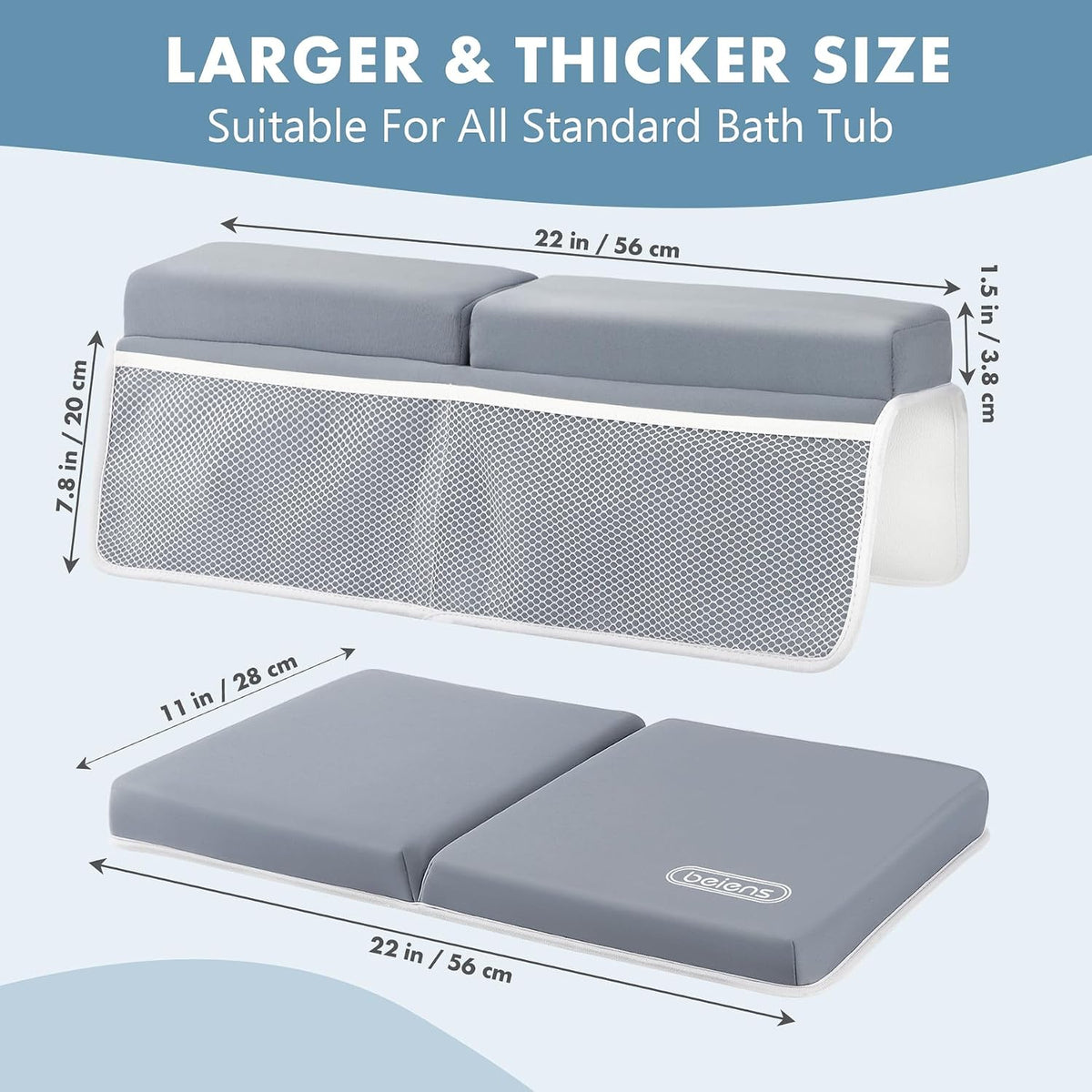 Bath Kneeler and Elbow Rest Pad Set, 1.5-Inch Thick Memory Foam Pads