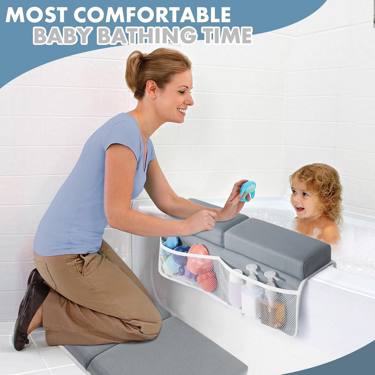 Bath Kneeler and Elbow Rest Pad Set, 1.5-Inch Thick Memory Foam Pads