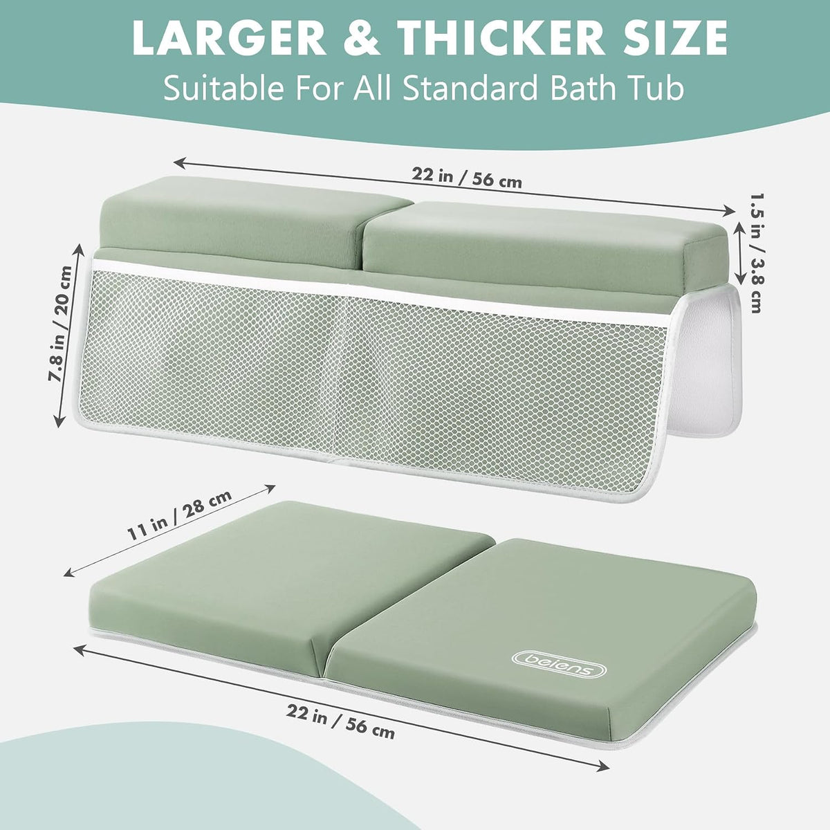 Bath Kneeler and Elbow Rest Pad Set, 1.5-Inch Thick Memory Foam Pads