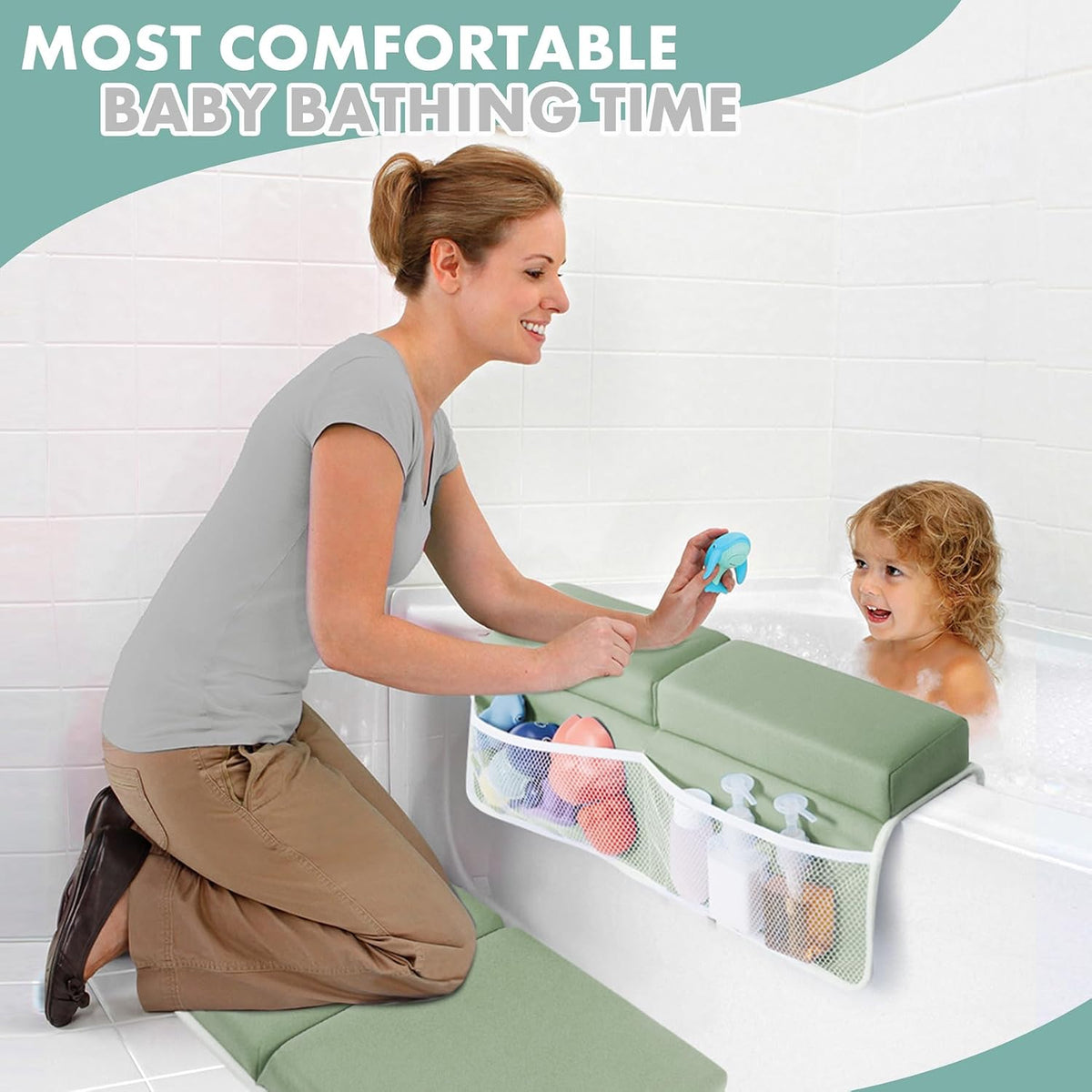 Bath Kneeler and Elbow Rest Pad Set, 1.5-Inch Thick Memory Foam Pads