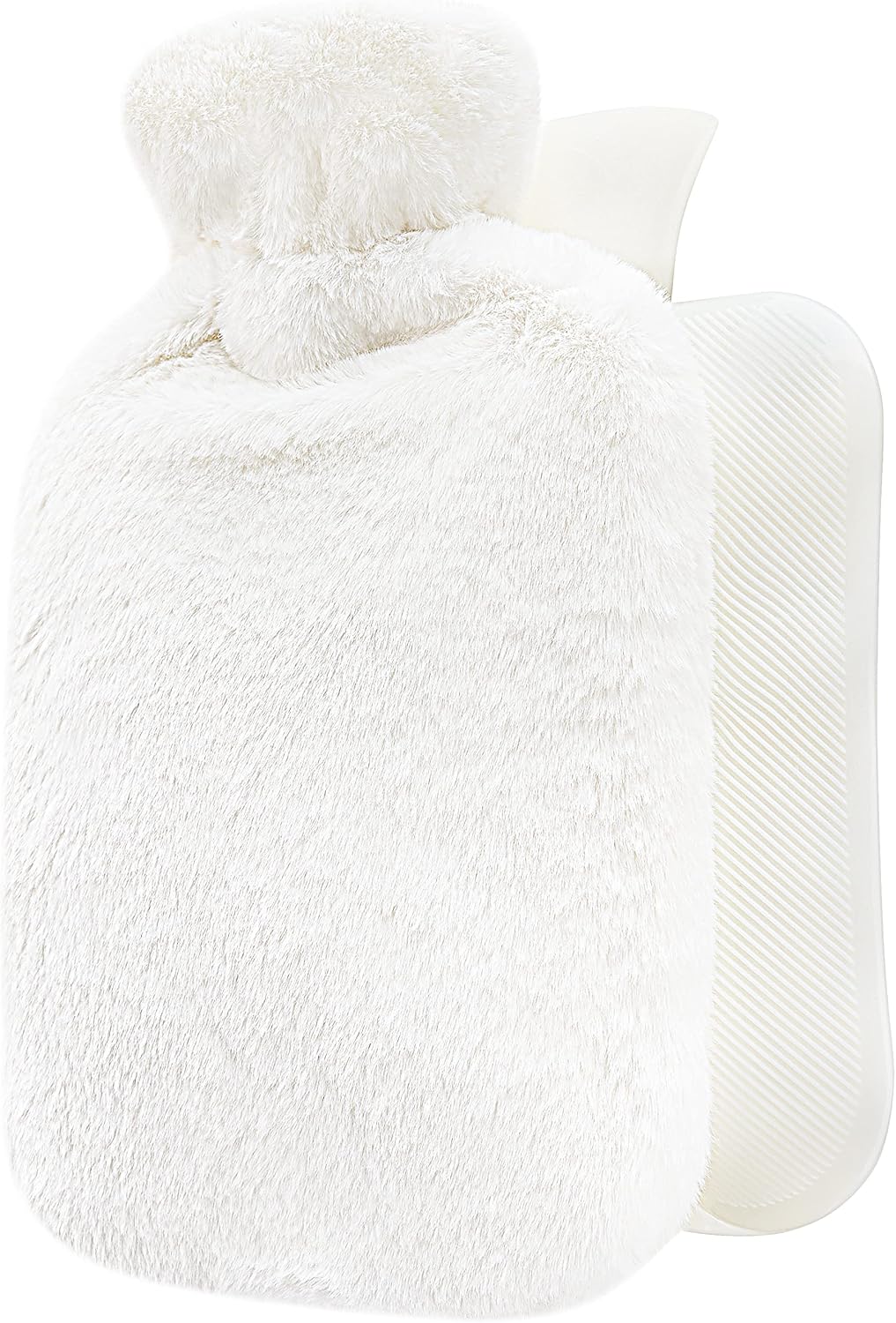 Hot Water Bottle - with Soft Premium Fleece Cover - Candy Pink, 2L - Heating Pad for Menstrual Cramps and Period Comfort - Bed Foot Warmer - Hot & Cold Compress for Back, Stomach, Neck Pain Relief