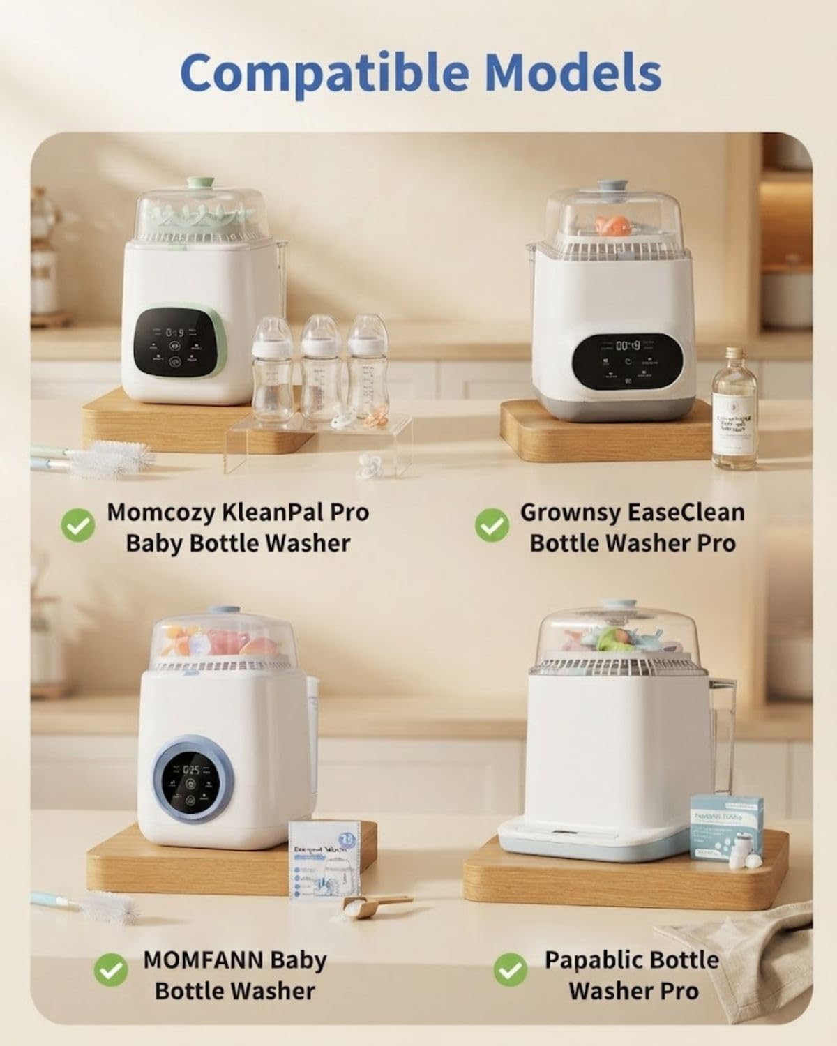 6 Pack Filter Replacement for Momcozy KleanPal Pro Baby Bottle Washer