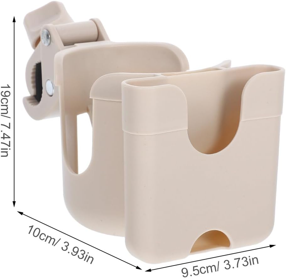Stroller Cup Holder with Phone Mount and Locking System Multipurpose Bottle Organizer Rack for Bikes Wheelchairs Scooters Kayaks Large Capacity for Water Bottles Sippy Cups Snacks