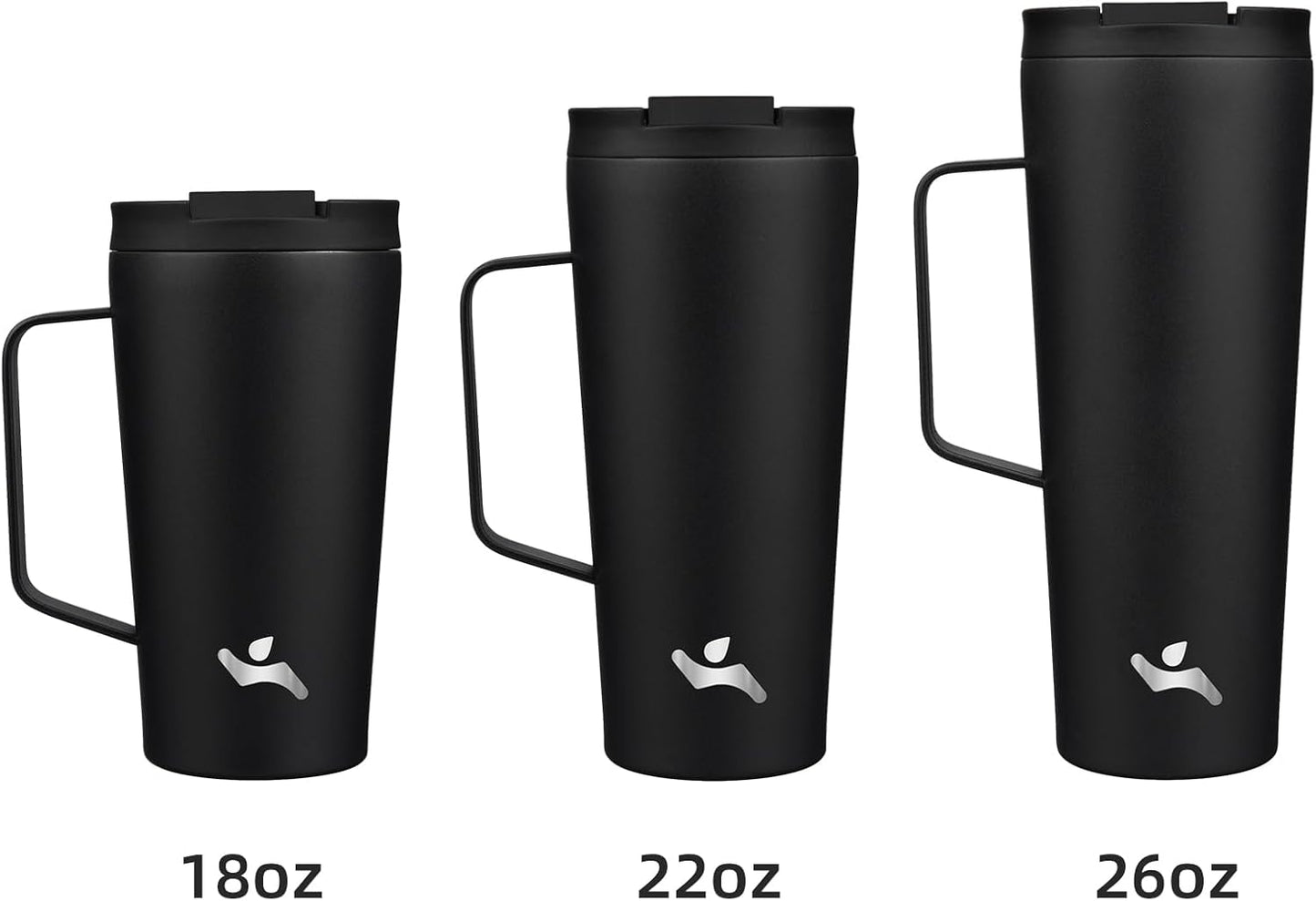 26 oz Insulated Tumbler with Handle & Straw, Stainless Steel Mug | Cherry; BPA-free, leak-proof reusable bottle for coffee, iced drinks, office, travel, outdoor use & daily hydration