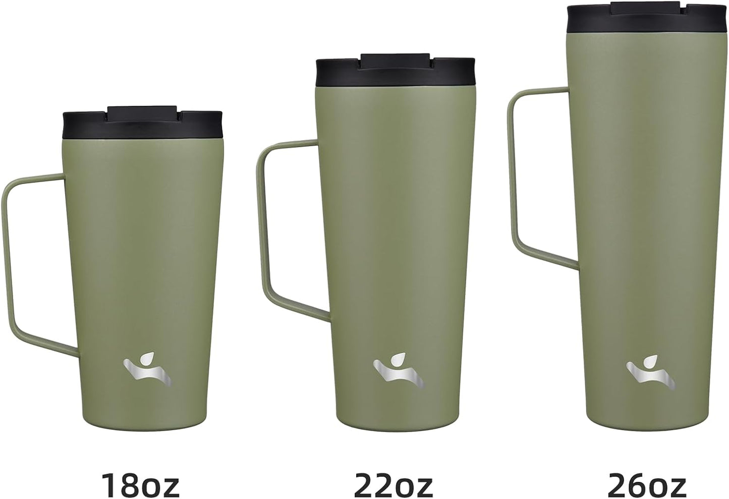 26 oz Insulated Tumbler with Handle & Straw, Stainless Steel Mug | Cherry; BPA-free, leak-proof reusable bottle for coffee, iced drinks, office, travel, outdoor use & daily hydration