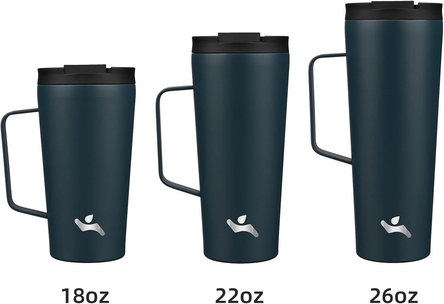26 oz Insulated Tumbler with Handle & Straw, Stainless Steel Mug | Cherry; BPA-free, leak-proof reusable bottle for coffee, iced drinks, office, travel, outdoor use & daily hydration
