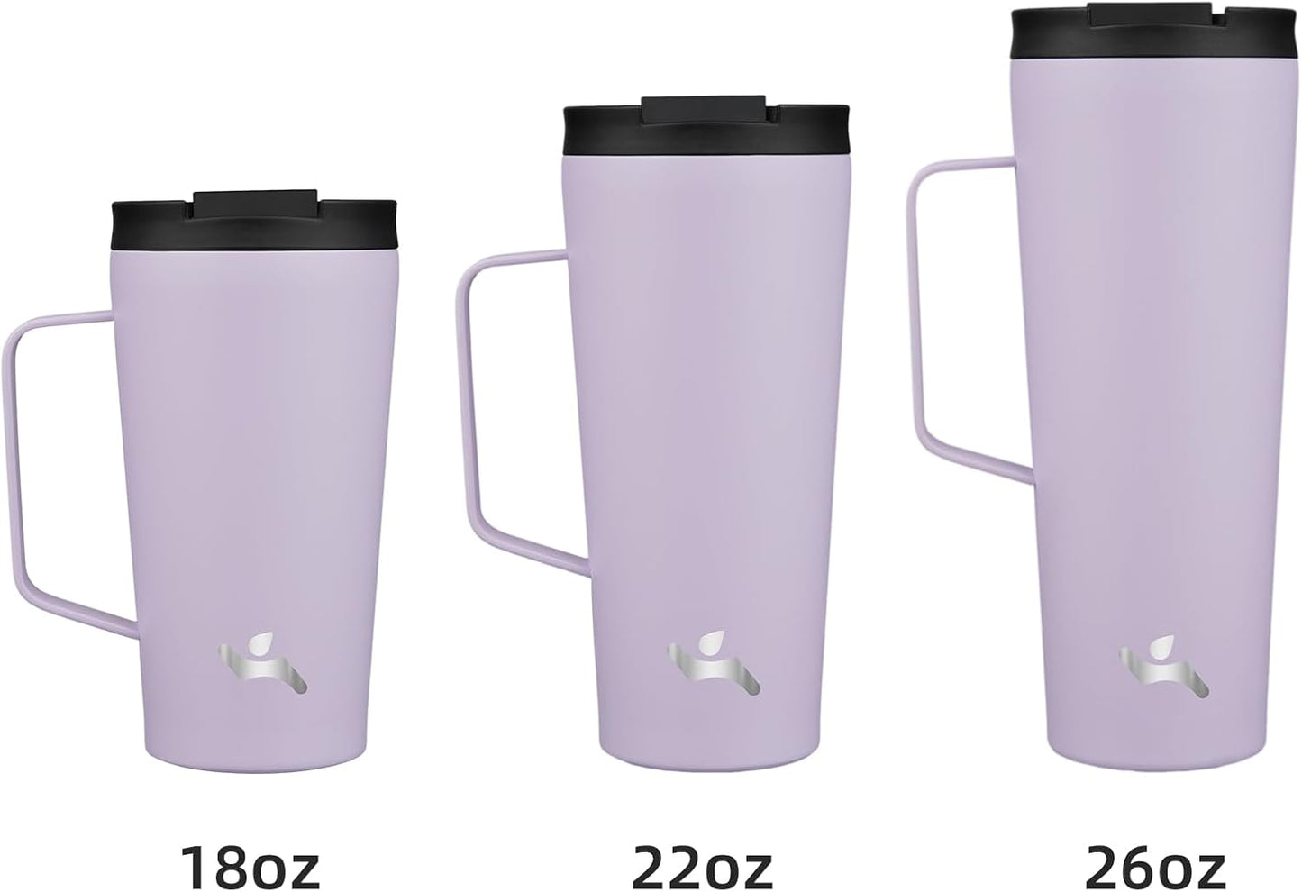 26 oz Insulated Tumbler with Handle & Straw, Stainless Steel Mug | Cherry; BPA-free, leak-proof reusable bottle for coffee, iced drinks, office, travel, outdoor use & daily hydration