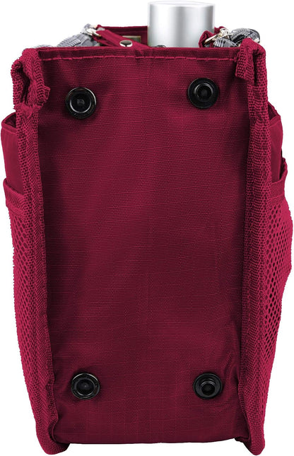 Updated Purse Handbag Organizer Insert Liner Bag in Bag 13 Pockets Beige Dot Small