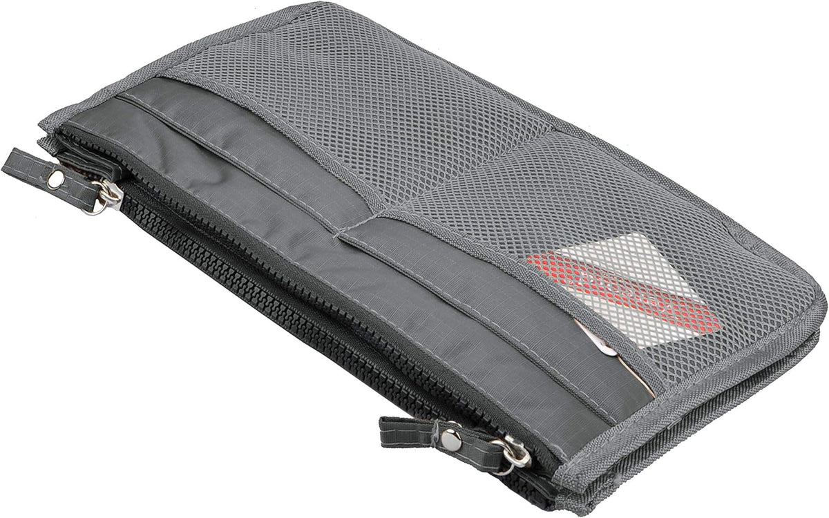Updated Purse Handbag Organizer Insert Liner Bag in Bag 13 Pockets Beige Dot Small