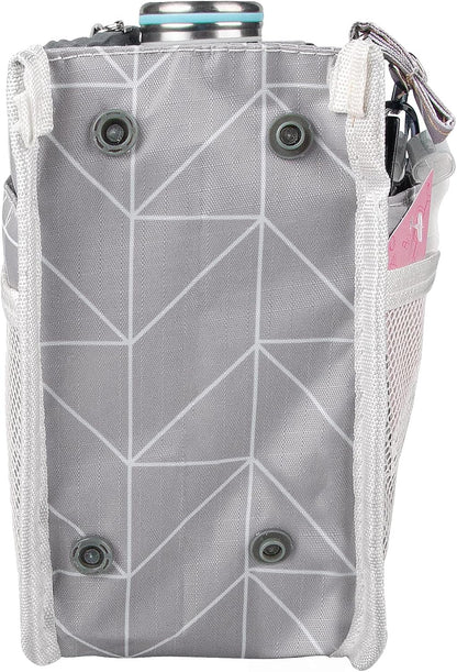 Updated Purse Handbag Organizer Insert Liner Bag in Bag 13 Pockets Beige Dot Small
