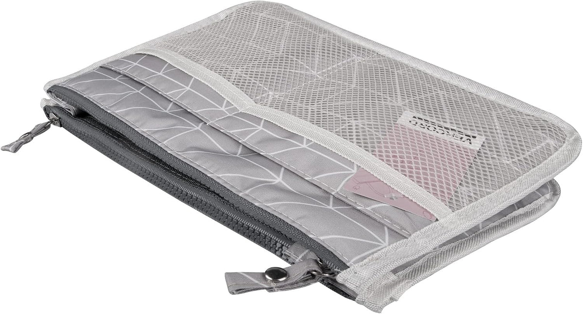 Updated Purse Handbag Organizer Insert Liner Bag in Bag 13 Pockets Beige Dot Small