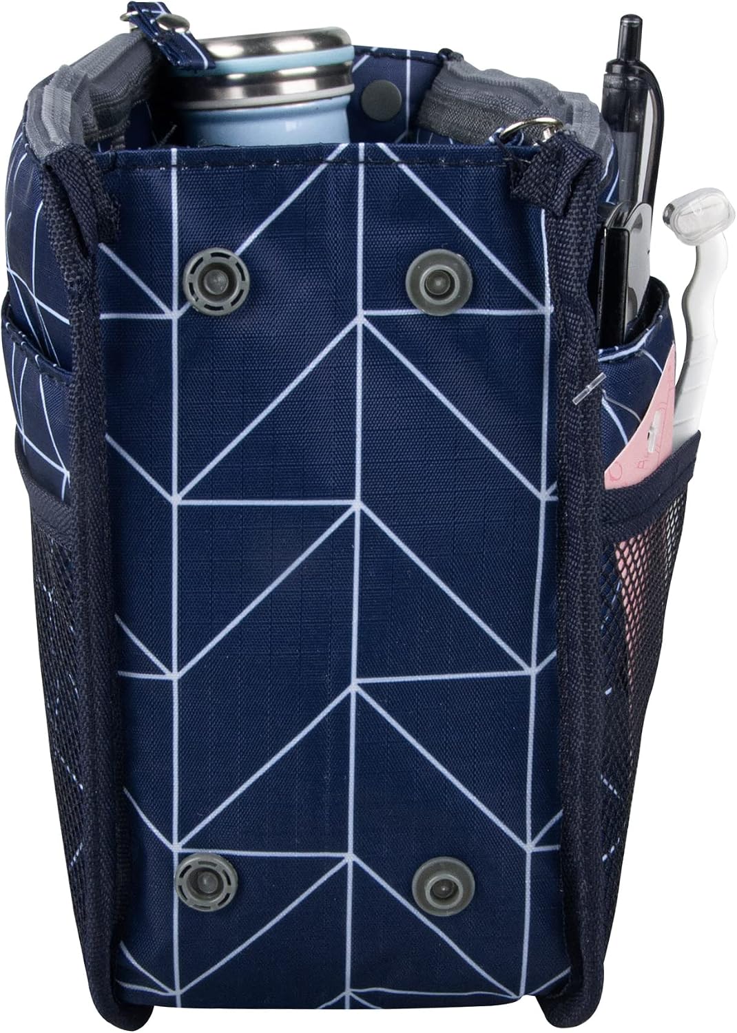 Updated Purse Handbag Organizer Insert Liner Bag in Bag 13 Pockets Beige Dot Small