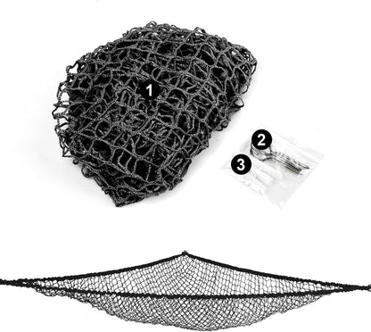Toy Hammock for Stuffed Animals, Stuffed Animal Hammock Net Jumbo Plush Toy Storage Cornet Net 70" Wall Sling Large Teddy Bear Storage Organizer Black