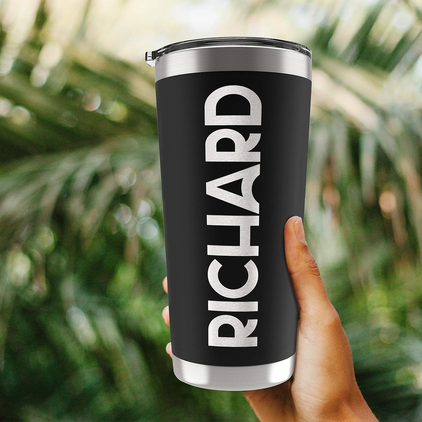 Personalized Gifts For Men - 20 Oz. Custom Tumblers w/Lid, Royal Blue - Insulated Travel Coffee Mugs - Optional Straw Set, Stainless Steel Double Wall Coffee Tumbler, Personalized Cups