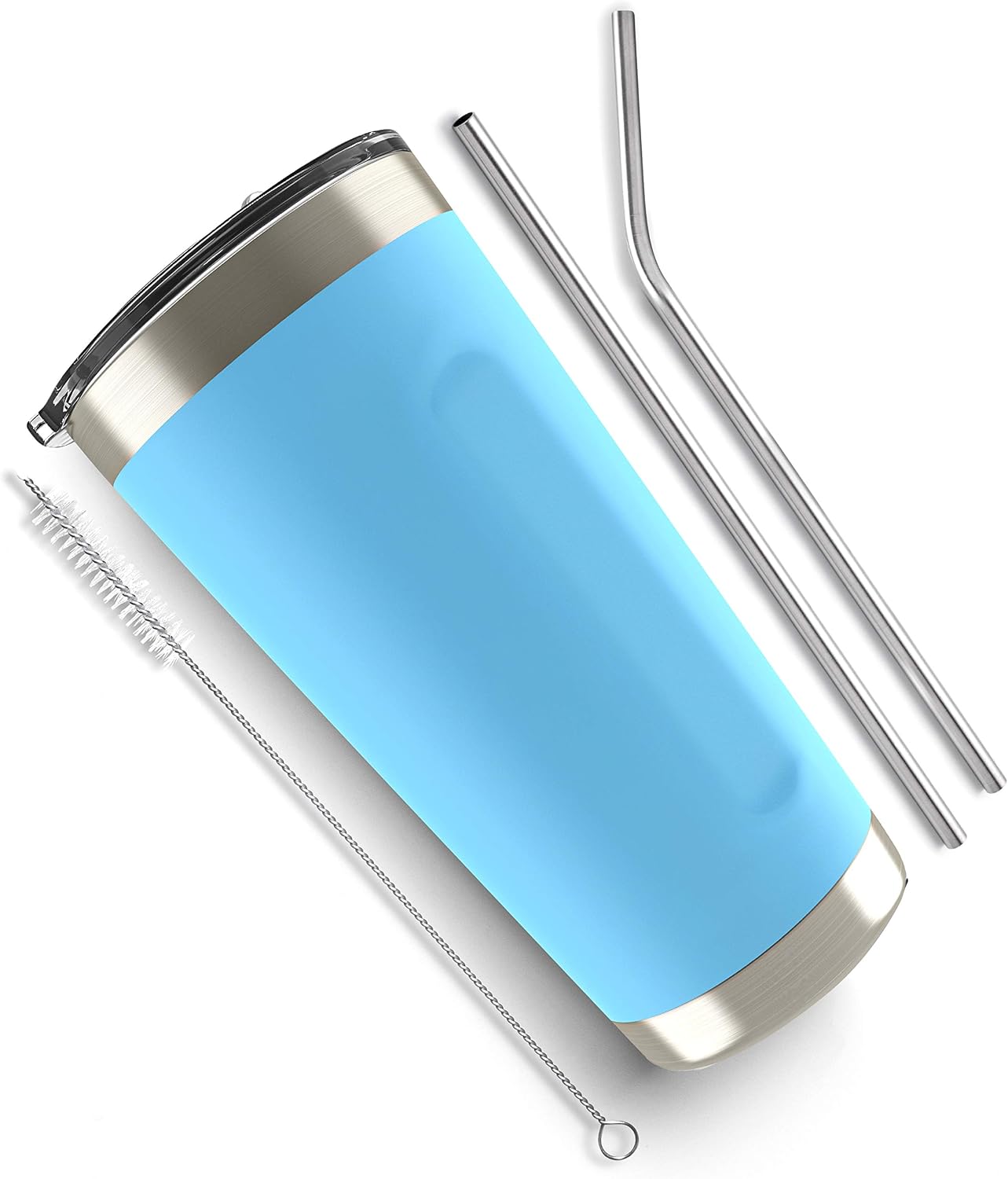 Personalized Gifts For Men - 20 Oz. Custom Tumblers w/Lid, Royal Blue - Insulated Travel Coffee Mugs - Optional Straw Set, Stainless Steel Double Wall Coffee Tumbler, Personalized Cups