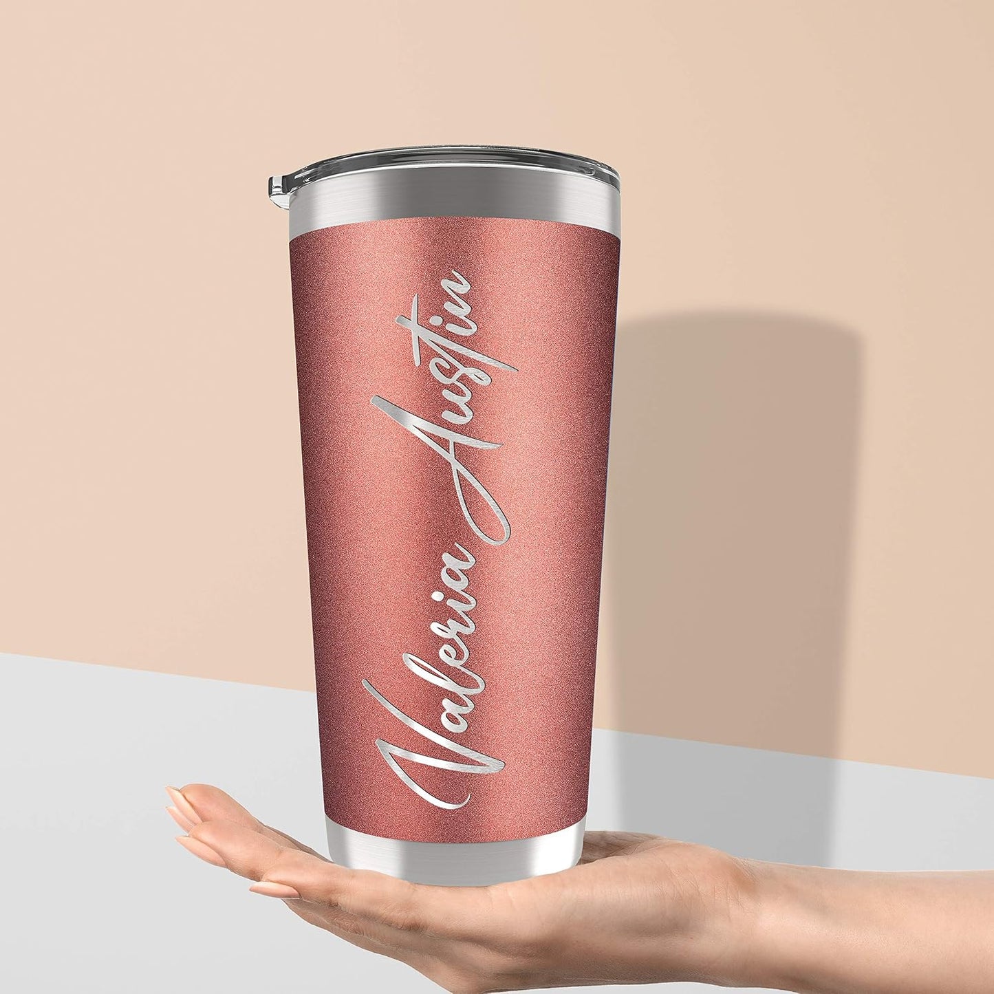 Personalized Gifts For Men - 20 Oz. Custom Tumblers w/Lid, Royal Blue - Insulated Travel Coffee Mugs - Optional Straw Set, Stainless Steel Double Wall Coffee Tumbler, Personalized Cups