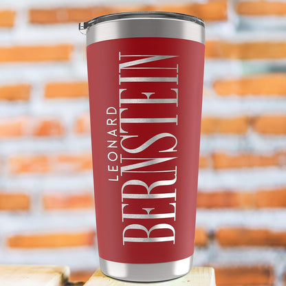 Personalized Gifts For Men - 20 Oz. Custom Tumblers w/Lid, Royal Blue - Insulated Travel Coffee Mugs - Optional Straw Set, Stainless Steel Double Wall Coffee Tumbler, Personalized Cups
