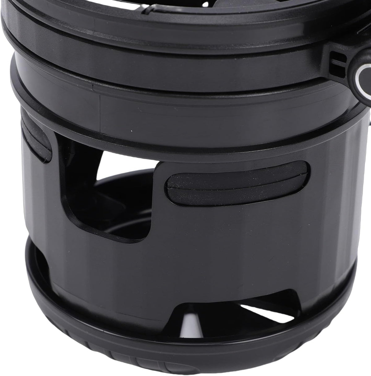 Stroller Cup Holder with Phone Mount, 360 Degree Rotatable Water Bottle Rack for Bike Handles 23mm to 40mm, Foldable Dual Beverage Organizer for Parents