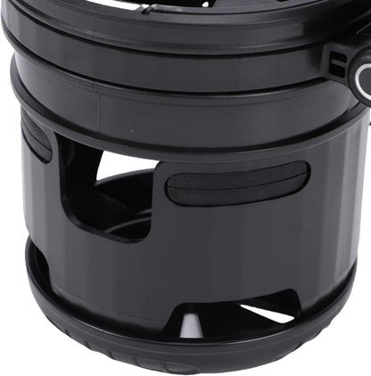 Stroller Cup Holder with Phone Mount, 360 Degree Rotatable Water Bottle Rack for Bike Handles 23mm to 40mm, Foldable Dual Beverage Organizer for Parents