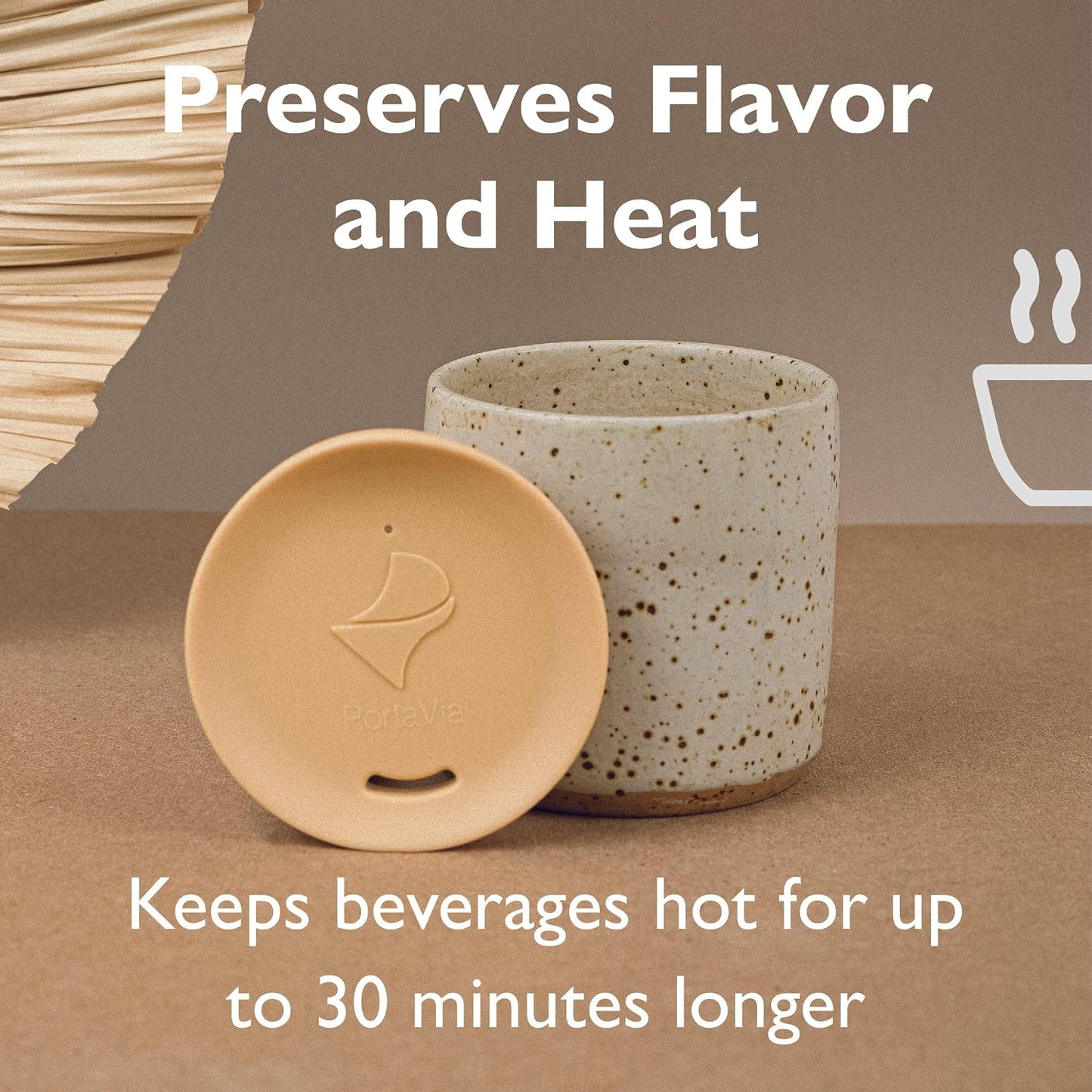 Reusable, Dishwasher-Safe Silicone Lid for Coffee Cups and Mugs | Take Your Favorite Cup/Mug/Tumbler To-Go - This Lid fits drinkware with 3” to 3¼” Inside Diameter - Medium Size, Black