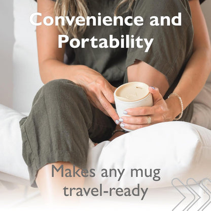 Reusable, Dishwasher-Safe Silicone Lid for Coffee Cups and Mugs | Take Your Favorite Cup/Mug/Tumbler To-Go - This Lid fits drinkware with 3” to 3¼” Inside Diameter - Medium Size, Black