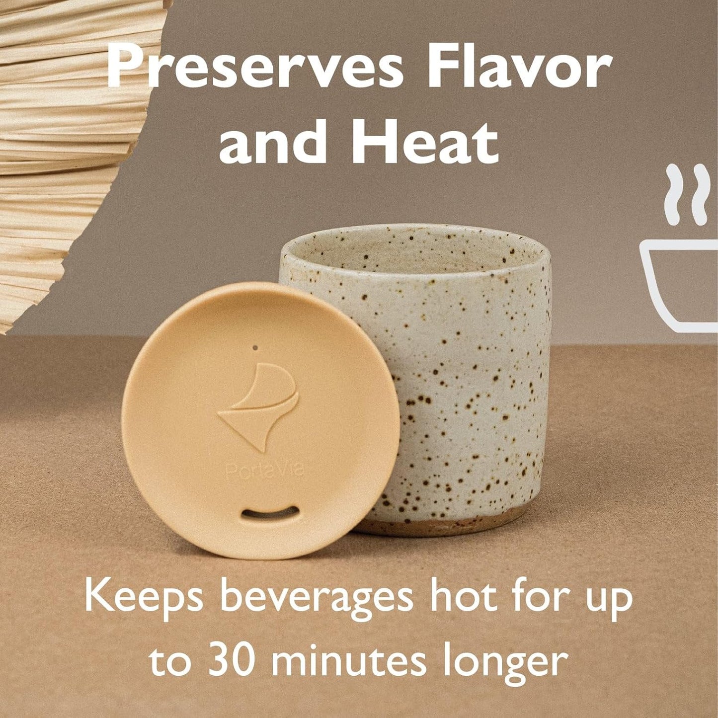 Reusable, Dishwasher-Safe Silicone Lid for Coffee Cups and Mugs | Take Your Favorite Cup/Mug/Tumbler To-Go - This Lid fits drinkware with 3” to 3¼” Inside Diameter - Medium Size, Black