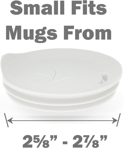 Reusable, Dishwasher-Safe Silicone Lid for Coffee Cups and Mugs | Take Your Favorite Cup/Mug/Tumbler To-Go - This Lid fits drinkware with 3” to 3¼” Inside Diameter - Medium Size, Black