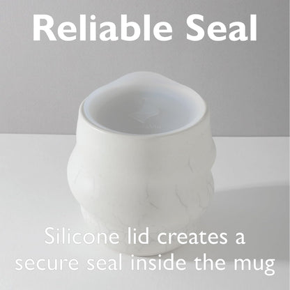 Reusable, Dishwasher-Safe Silicone Lid for Coffee Cups and Mugs | Take Your Favorite Cup/Mug/Tumbler To-Go - This Lid fits drinkware with 3” to 3¼” Inside Diameter - Medium Size, Black