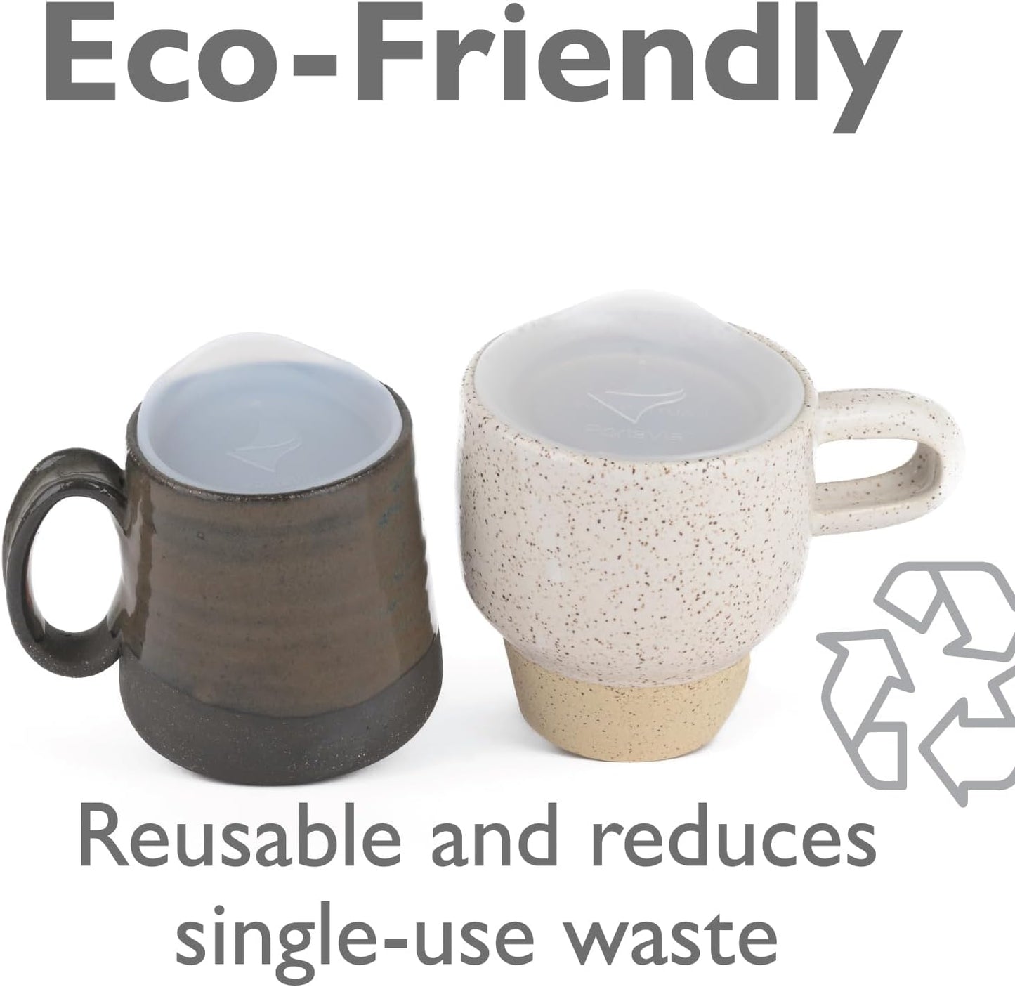 Reusable, Dishwasher-Safe Silicone Lid for Coffee Cups and Mugs | Take Your Favorite Cup/Mug/Tumbler To-Go - This Lid fits drinkware with 3” to 3¼” Inside Diameter - Medium Size, Black