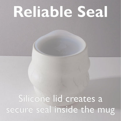 Reusable, Dishwasher-Safe Silicone Lid for Coffee Cups and Mugs | Take Your Favorite Cup/Mug/Tumbler To-Go - This Lid fits drinkware with 3” to 3¼” Inside Diameter - Medium Size, Black